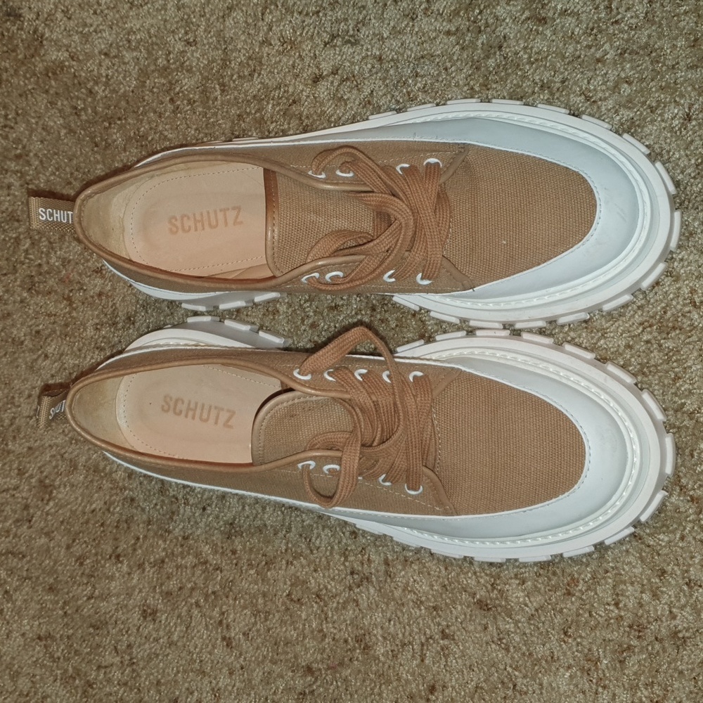 Schutz Krystal Lug Sole 2 Tone Lace Up Oxford sz 11 - Picture 2 of 8